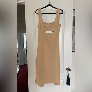 Finders Keepers Beige Cutout Midi Dress